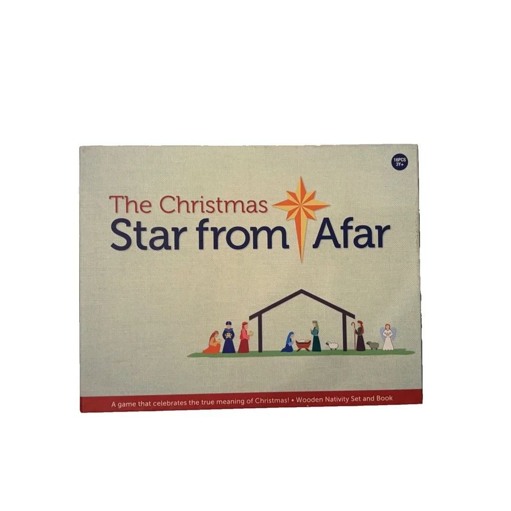 The Christmas Star from Afar Wooden Nativity Set and Book Game Second Edition